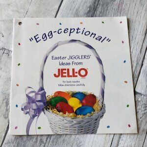 Vintage 1995 Kraft JELL-O Easter Egg Jigglers Recipes Pamphlet ONLY